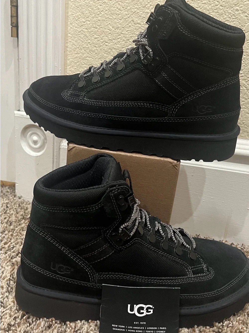UGG Men's Black Lace-Up Ankle Boot - Rugged Urban Hiker